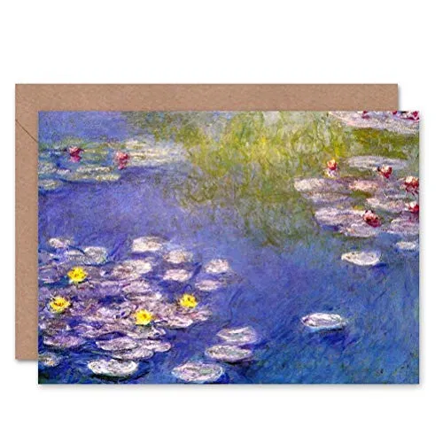 Wee Blue Coo Claude Monet Seerosen Nympheas Bei Giverny Gemälde Weihnachtskarte