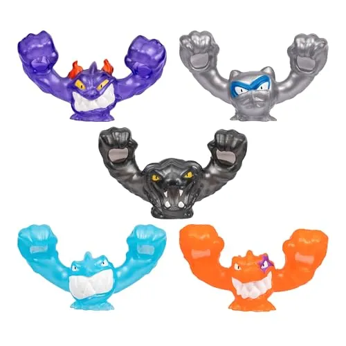 Heroes of Goo Jit Zu Meteor Madness Goo-Slingers, dehne und katapultiere deine Figuren in die Schlacht für blitzschnelle Blast-Action, 5er-Packung, sammle Goo-Slingers Hyper Blast & Cosmic Metallic