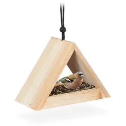 Vogelhaus zum Aufhängen - Futterstation für Vögel 300 g - Vogelhäuser: Hochwertiges Holz-Futterhaus, ideal für die Fütterung von Vögeln. Hängend, mit 1 Jahr Garantie und in natürlicher Optik.