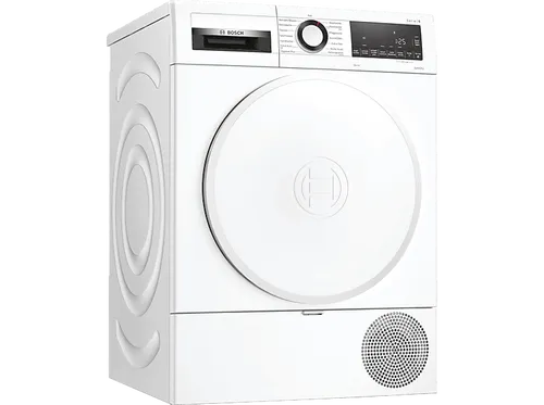 Bosch WQG233D20 Serie 6 Wärmepumpen-Trockner - Energieeffizienzklasse A+++ und 8 kg Kapazität, ideal für umweltbewusste Haushalte. Perfekte Trocknungsergebnisse bei niedrigem Energieverbrauch.