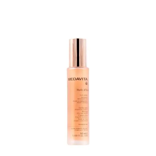 Medavita Huile D'etoile Aureo Öl 50 ml - Haaröl für stumpfes Haar, schnell einziehend mit Seideneffekt. Reich an Antioxidantien aus Sacha Inchi und Moringa, sorgt es für strahlenden Glanz und intensive Pflege.