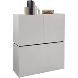 Voleo Highboard, Kaschmir, Kunststoff, 4 Fächer, 115x135x40 cm, Beimöbel erhältlich, stehend, Wohnzimmer, Kommoden & Sideboards, Highboards