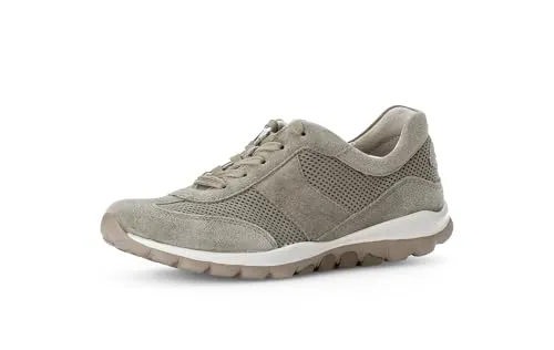 Gabor Comfort Sneaker ROLLINGSOFT - Salvia Leder/Synthetik, Größe 39 - Bequeme Damenschuhe von Gabor im modischen Salbeigrün. Mit herausnehmbarem Fußbett und flexibler Laufsohle für optimalen Tragekomfort. Ideal für den Alltag!