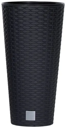 Prosperplast Blumentopf "Rato round", grau (anthrazit) 76,3 cm - Stilvoller Blumentopf aus UV-beständigem Kunststoff mit 35 l Fassungsvermögen. Ideal für den Innen- und Außenbereich, inklusive praktischem Einsatz für einfaches Pflanzen.