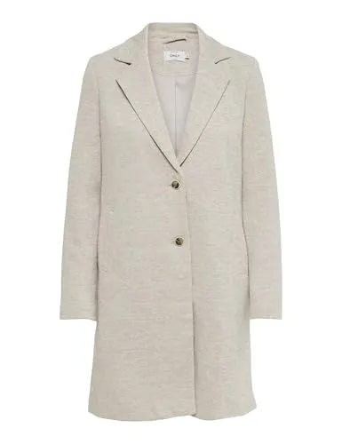ONLY ONLCARRIE Mel Coat OTW NOOS - Stylischer Langmantel mit praktischen Seitentaschen, aus hochwertigem Polyester gefertigt – ideal für jeden Anlass.