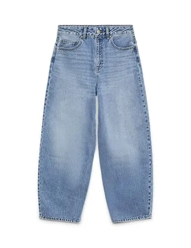 Vero Moda Ankle-Jeans VMBILLIE HR BARREL ANK JEANS LI3154 NOOS - Die Vero Moda Ankle-Jeans überzeugt durch ihren Barrel Fit und hohen Bund, der für optimalen Komfort sorgt. Ideal für vielseitige Outfits und Freizeitaktivitäten - kombiniere sie nach Lust und Laune!