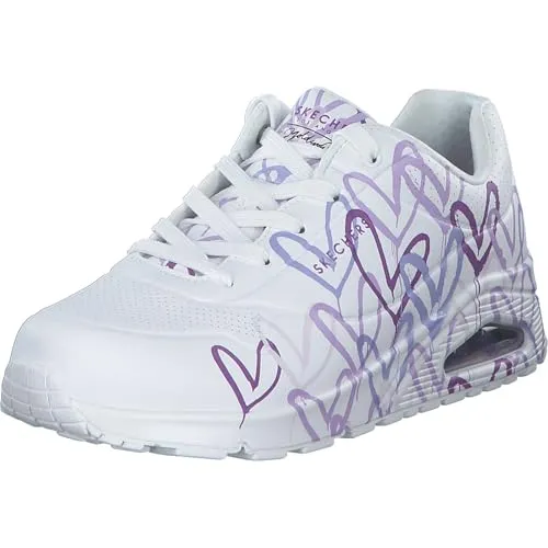 Skechers UNO Spread The Love Damen-Sneaker, White Wlpr, 40.5 EU - Damen-Sneaker mit Skech-Air Technologie für maximalen Komfort, ideal für Freizeit und Sport. Der Wedge Fit sorgt für zusätzlichen Halt und eine stylische Silhouette.