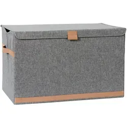 STORE IT Aufbewahrungstruhe in Anthrazit - Vielseitige Stauraumlösung - Aufbewahrungsboxen aus strapazierfähigem Leinenstoff, ideal für Ordnung im Zuhause. Bietet viel Stauraum und ist vielseitig einsetzbar.