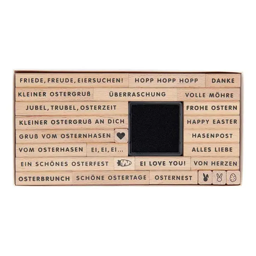 Rico Design XL Stempelset Frohe Ostern 5 cm Osterstempel Bastelzubehör