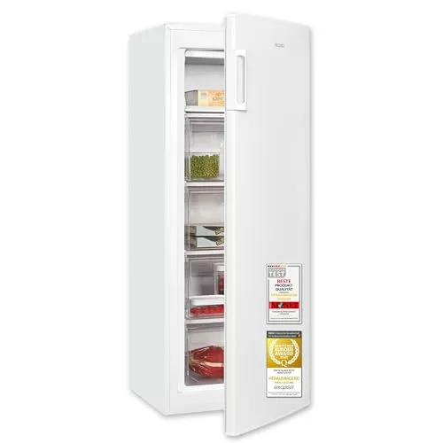 Exquisit Gefrierschrank GS5230-H-040D, 168 L Volumen - Tiefkühler mit 168 Litern und 4 transparenten Schubladen, leise mit nur 40 dB, ideal für 3-4 Personen Haushalte. Energieeffizient mit nur 152 kWh/Jahr und flexible Platzierung dank höhenverstellbarer Füße.