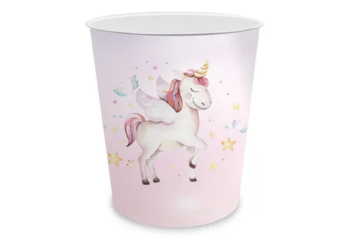 itenga Papierkorb itenga Papierkorb für Kinder - Motiv Einhorn - ca. 11 Liter