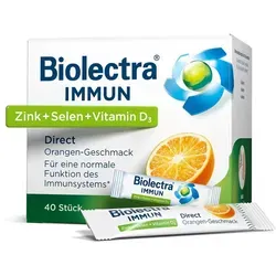 Biolectra Immun Direct Pellets - Nahrungsergänzungsmittel für das Immunsystem, zuckerfrei und perfekt für unterwegs mit fruchtig leckerem Orangen-Geschmack. Enthält Zink, Selen und Vitamin D3 zur Unterstützung der Immunfunktion.