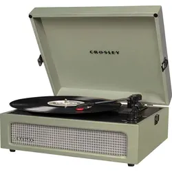 Crosley Voyager Sage Plattenspieler - Plattenspieler mit integrierten Lautsprechern und Bluetooth-Funktion, ideal für Musikliebhaber, die ihre Lieblingsplatten oder Smartphone-Streams genießen möchten.
