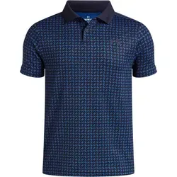 Under Armour Matchplay Printed Polo - Blau, XL - Leichtes und atmungsaktives Poloshirt für Kinder, ideal für Golf. Der 4-Wege-Stretchstoff sorgt für optimale Bewegungsfreiheit und trocknet schnell.
