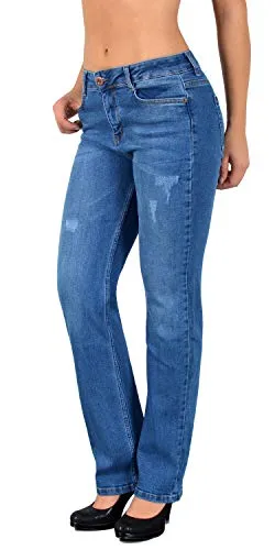 ESRA Stretch Damen Jeans Hose High Waist - Bequeme Straight Leg Jeans bis Übergröße G300 - Die ESRA High Waist Jeans für Damen bietet höchsten Tragekomfort dank hochwertiger Baumwolle und Elasthan. Ideal für jeden Tag, mit geradem Schnitt und figurschmeichelndem Design. Erhältlich in verschiedenen Waschungen.