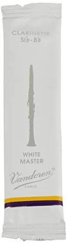 Vandoren White Master WM Traditional Bb-Klarinette Blätter (3,5) 10er Pack - Instrumentenzubehör für Bb-Klarinette, Stärke 3,5, ideal für deutsche Mundstücke, hochwertige Qualität für optimalen Klang, 10 Stück pro Packung.
