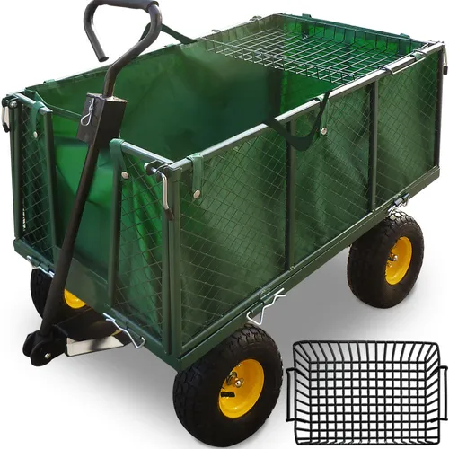Gardebruk® Bollerwagen - 550kg Tragkraft, klappbar und vielseitig - Handwagen mit 550 kg Tragkraft, stabil und klappbar. Ideal für Garten, Baustelle oder Freizeit. Robuster Stahlrahmen und herausnehmbare Plane für einfachen Transport.
