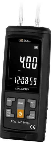 PCE PME 4 - Manometer PCE-PME 4 - Präzises digitales Manometer für Differenzdruckmessung, ideal für Klimaanlagen und Verbrennungsprozesse. Mit akustischem Alarm und 13 wählbaren Druckmesseinheiten.