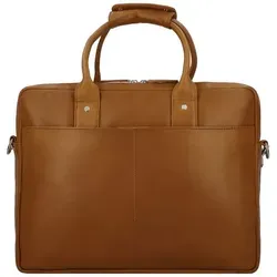 Dermata Aktentasche Leder 39 cm mit Laptopfach - braun - Hochwertige Aktentasche aus Leder, 39 cm mit praktischem Laptopfach, ideal für Beruf und Alltag.