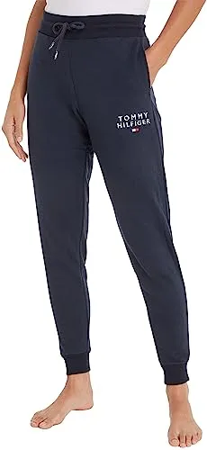 Tommy Hilfiger Damen Jogginghose Sweatpants Lang, Blau (Desert Sky) - Sport-Jogginghosen für Damen mit hohem Tragekomfort, Stretch-Taillenbund und original Tommy Hilfiger Logo – ideal zum Relaxen oder für den Alltag.