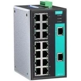 Moxa EDS-316-T Ethernet-Switch mit 16 Ports - Unverwalteter Ethernet-Switch mit 16 10/100BaseT(X)-Ports und Relaisausgangswarnung. Ideal für zuverlässige Netzwerkanwendungen in anspruchsvollen Umgebungen.