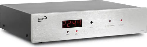 Dynavox HiFi-Steckdosenleiste X7000 Silber - Steckdosen & Zubehör mit 6 Steckplätzen, davon 4 gefiltert für optimalen Schutz Ihrer HiFi-Geräte. Robustes Metallgehäuse und Phasen-LED für sichere Nutzung.