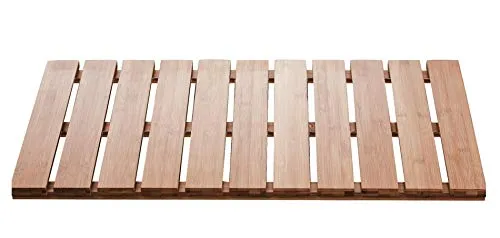 RIDDER Holzvorlegerost Grating Natur 38x72 cm - Hochwertiger Holzvorlegerost aus Bambus, ca. 38 x 72 cm. Extrem strapazierfähig, kratzfest und mit rutschfester Unterseite. Ideal für Badezimmer und Fußbodenheizungen.