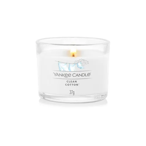 YANKEE CANDLE Glasvotivkerze CLEAN COTTON 37 g Duftkerze