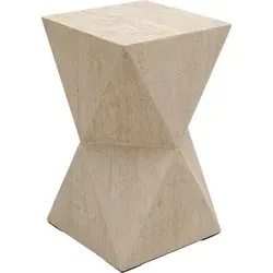 Kare Design Beistelltisch Luxury Triangle Travertine - Beistelltisch in dreieckiger Form mit eleganter Travertine-Optik, ideal für kleinere Räume und vielseitig als Nachttisch oder Ablage nutzbar.