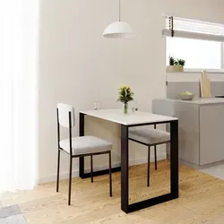 AKKE Weiss Craft LOFT Tisch mit schwarzen Beinen, 50x50x75 cm - Moderner Esstisch mit stabilen, schwarzen laminierten Beinen und kratzfester Tischkante. Ideal für gemütliche Mahlzeiten und schnellen Aufbau in nur 5 Minuten.