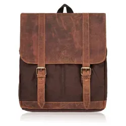 LEDER GROSS BRAUN RUCKSACK VINTAGE PAOLO PERUZZI T-29-BR - Eleganter Vintage-Rucksack aus Leder in Braun, ideal für Herren. Mit praktischem Schnallenverschluss und geräumigen Fächern für Alltag und Freizeit.