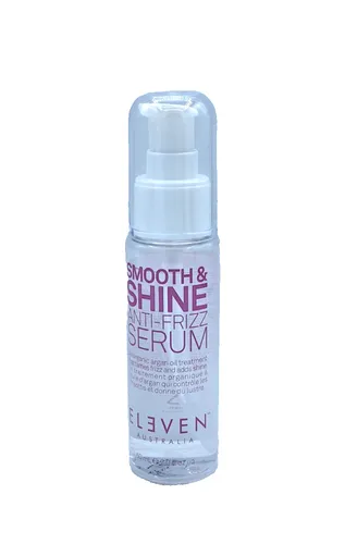 ELEVEN Australia Smooth & Shine Anti-Frizz Serum 60 ml - Anti-Frizz Serum für alle Haartypen mit Arganöl für glattes, glänzendes Haar. Zähmt krauses Haar und sorgt für Geschmeidigkeit. Ideal für ein perfektes Finish beim Styling!
