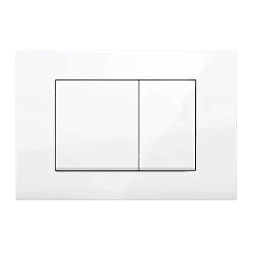 Drückerplatte Weiß Glänzend für Geberit Duofix Sigma (UP 320) - Hochwertige Drückerplatte in Weiß Glänzend für Geberit Sigma UP-Spülkasten. Werkzeuglose Montage und schallgedämmte Drückerstangen bieten Komfort und Qualität für eine zuverlässige Nutzung.