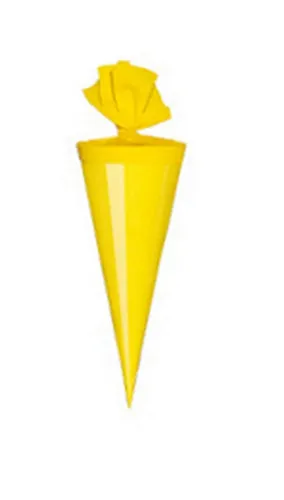 Livepac Office Schultüte Bastel Schultüte / Länge: 35cm / rund / Farbe: glanzlackiert gelb