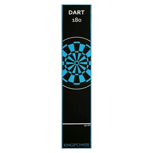 Kingpower Dartteppich mit Abwurflinie – Rutschfeste Dartmatte für präzises Spielen - Halten Sie den offiziellen Oche-Abstand mit unserer rutschfesten Dartmatte, die sicheren Halt bietet und leicht zu reinigen ist. Ideal für jedes Spielzimmer mit zwei Größenoptionen.
