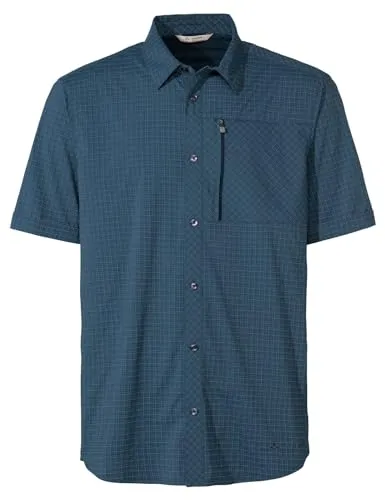 VAUDE Herren Hemd Me Seiland Shirt IV - Herren Karohemd für Wandern und Alltag, schnelltrocknend und atmungsaktiv für heiße Sommertage. Mit recycelten Materialien und VAUDE Green Shape-Label für Nachhaltigkeit.