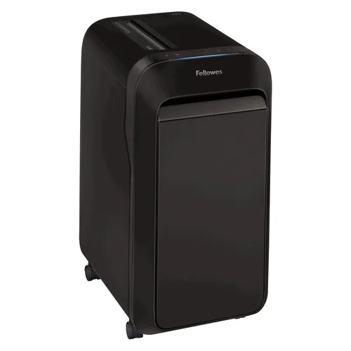 Fellowes LX221 Aktenvernichter schwarz - Aktenvernichter für kleine Büros, zerkleinert Dokumente in Mikroschnipsel (2x12 mm) und bietet höchste Sicherheit mit Sicherheitsstufe P-5. Ideal für vertrauliche Daten und mit innovativer IntelliBar-Technologie.