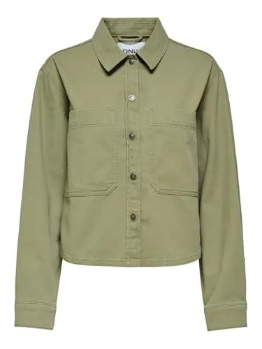 Onldrew B Shacket OTW - Modische Jacke für Jugendliche - Stylische Jacke mit Knopfleiste und Stehkragen, ideal für den Alltag. Langarm-Design sorgt für Komfort und Vielseitigkeit.