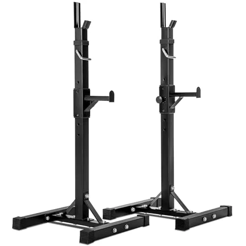 Höhenverstellbarer Langhantelständer von Tectake - Hantelablage für Bodybuilding und Fitness, ergonomisch und stabil mit max. 150 kg Tragkraft, ideal für den Heimgebrauch.