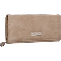 JENNIFER JONES Damen Geldbörse Geldbeutel Brieftasche Portmonee XXL Natur (1109)