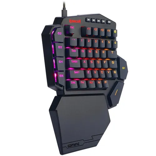 REDRAGON K585 DITI One-Handed RGB Mechanical Gaming Keyboard - Gaming Tastatur ohne Numpad mit RGB-Beleuchtung, perfekt für Gamer, die mehr Platz auf ihrem Tisch benötigen.