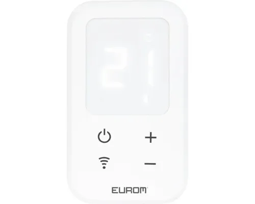 Eurom WiFi Thermostat USB-C, weiß (365788) - Raumtemperaturregler für intelligente Heizungssteuerung, verbindet mehrere Eurom-Heizungen und ermöglicht komfortable Steuerung über das WLAN.