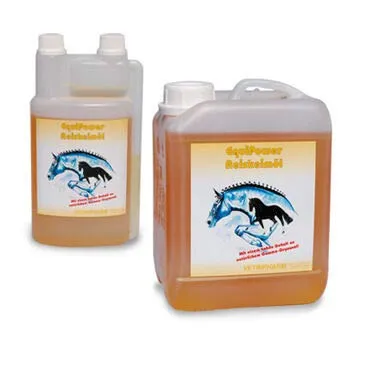 Equipower Reiskeimöl 2,5L - Reitsport - Hochwertiges Reiskeimöl für glänzendes Fell und gesunde Haut, ideal für die Pferdeernährung.