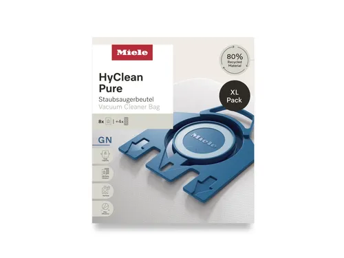 Miele Staubbeutel GN XL HyClean Pure - Staubsaugerbeutel für Miele Staubsauger, mit hervorragender Filtration und hoher Staubaufnahme für ein sauberes Zuhause.