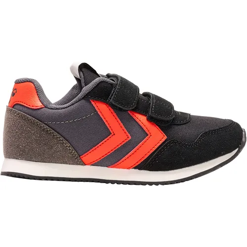 hummel REFLEX DOUBLE MULTI JR - BLACK - 27 - Sonstige Sportschuhe mit zwei Klettverschlüssen für einfaches Anziehen, EVA-Zwischensohle für Dämpfung und TPR-Laufsohle für optimalen Halt – perfekt für kleine Entdecker!