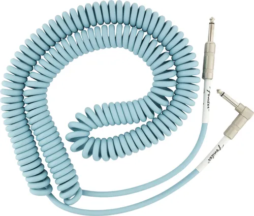 ORIGINAL COIL CABLE 30 DNB - HiFi-Kabel mit klassischem Fender Farben Kabelmantel, robust und flexibel dank 8 mm Außendurchmesser und vernickelten Steckern für eine optimale Signalübertragung.