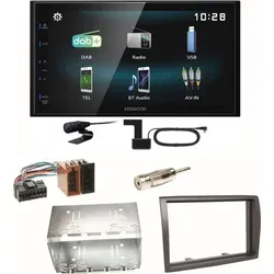 Kenwood DMX-125DAB Einbauset für Fiat Ducato, Boxer & Jumper - Komplettes Einbauset mit Kenwood DMX-125DAB, DAB-Antenne und allen benötigten Zubehörteilen. Genießen Sie Bluetooth und Digitalradio in Ihrem Fahrzeug!