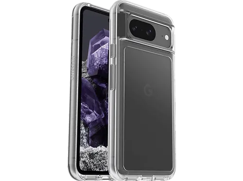 Otterbox Symmetry Backcover für Google Pixel 8 - Transparent und Stoßfest - Bürobedarf: Schlanke und stilvolle Hülle für optimalen Schutz, kompatibel mit induktivem Laden und perfekt für den täglichen Einsatz.