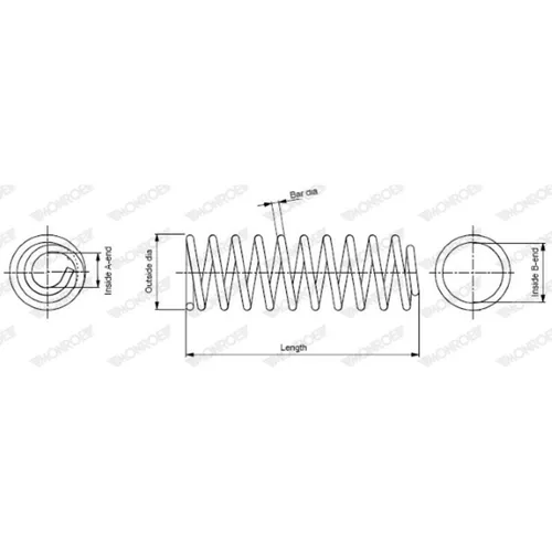 Monroe Fahrwerksfeder MONROE SPRINGS SP3599 - Autoteile für verbesserte Fahrstabilität und Komfort, ideal für eine optimale Fahrzeugleistung.