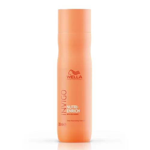 Wella Invigo Nutri-Enrich Deep Nourishing Shampoo - Shampoo für trockenes, strapaziertes Haar, nährt intensiv mit Vitamin E und Goji-Beeren-Extrakt für gesunden Glanz und Schutz vor Schäden.